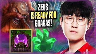 ZEUS IS READY FOR GRAGAS! - T1 Zeus Plays Gragas TOP vs Renekton! | Season 2022