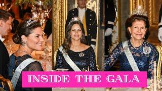 ALL ROYAL LADIES at the Swedish Royal Family's Gala Dinner for Nobel Prize Laureates