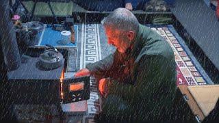 Not Solo Camping - Camping in Rainstorm and Strong Wind - ASMR