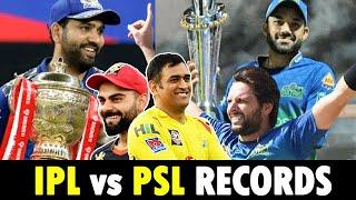 IPL Records vs PSL Records #Dhoni #Kohli #BabarAzam