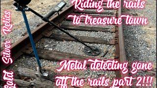 Back at it! Treasure hunting old railroad tracks. Gold, silver, and lots of relics this time around!