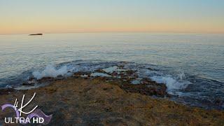 Calm Waves Crashing on Rocks - Wave Sounds for Relaxation | 4K Ultra HD