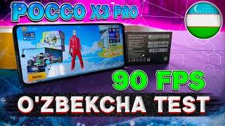 POCO X3 PRO TELEFONIDA 90 FPS TEST PUBG MOBILE // O'ZBEKCHA OBZOR 2022