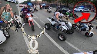 *RAW* POLICE CHASE DIRTBIKES OFF O BLOCK IN CHICAGO! * BIKE GETS CAUGHT!? *