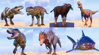 ALL NEW 17 MODDED DINOSAURS, REPTILES AND FEEDERS IN JURASSIC WORLD EVOLUTION 2