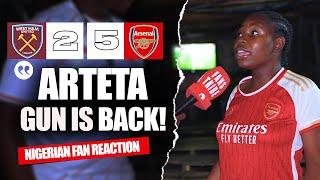 WEST HAM 2-5 ARSENAL  ( Amara - NIGERIAN FAN REACTION) - Premier League HIGHLIGHTS 2024 -2025