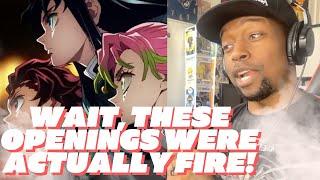 Rapper Reacts to Demon Slayer Opening 1-4 (OP REACTION) First Time Reacting To Demon Slayer Themes!