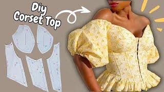 DIY Corset Top // Stitching Tutorial #diycorset