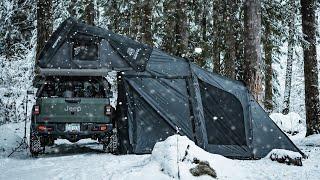 Ep. 6: Snow Camping in the Winter Wonderland with iKamper Annex Plus [Electric heating pad, ASMR]