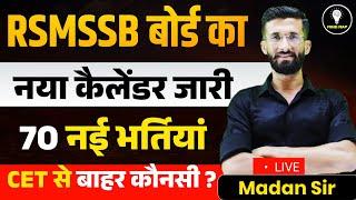 राजस्थान आगामी भर्तियों का कैलेंडर | Rajasthan Upcoming Vacancy 2025 | RSMSSB Calendar | Madan Sir