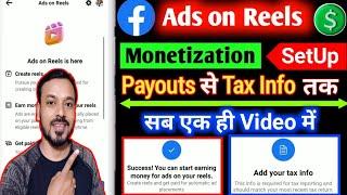 Facebook Ads on Reels Setup kaise kare | Facebook Tax Information | Facebook Ads on Reels Monetize