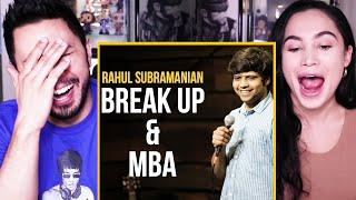 BREAK UP & MBA | Rahul Subramanian | Stand Up Comedy | Reaction | Jaby Koay