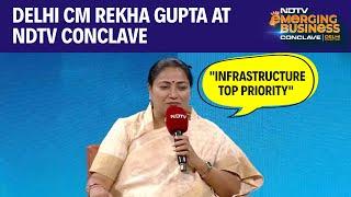 Rekha Gupta | Delhi Chief Minister Rekha Gupta At NDTV Conclave: "Infrastructure Top Priority"