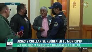 Arias presta ambientes y movilidades de la Alcaldía de La Paz a Cuellar