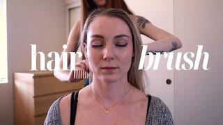 ASMR Salon️ Relaxing scalp massage & hair play for my friend STPEACH