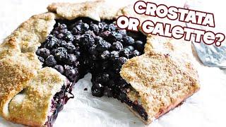 Homemade Blueberry Crostata Recipe (Galette) + Homemade Whipped Cream