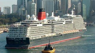 Cunard Queen Anne a spectacular sight leaving Sydney March 2025