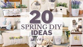 20 Spring Decor DIY ideas • Budget Friendly • Drop Cloth • Wood • Painting Techniques • Lavender