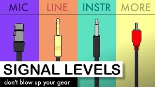 Audio signal levels explained: Mic level vs line level vs instrument level