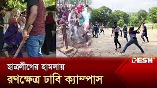 ছাত্রলীগের হামলায় রণক্ষেত্র ঢাবি ক্যাম্পাস | Quota Protest | Chhatra League | Desh TV