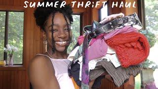 SUMMER THRIFT HAUL! + try-on | value world, goodwill, my style, styling tips!