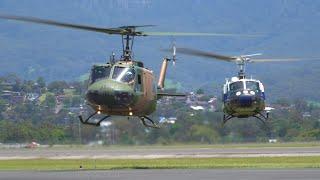 Two UH-1 Huey Helicopters in Action - Legendary Sound