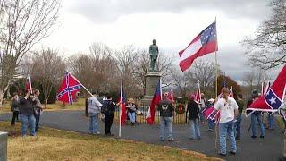 Virginia Flaggers ahead of Lee-Jackson Day parade