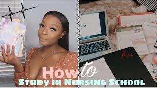 HOW I STUDY in NURSING SCHOOL | Getting A’s on all my exams!