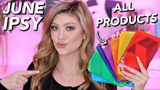 IPSY UNBOXING + TRY ON | ALL JUNE IPSY GLAMBAGS!