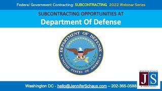 Sub-Contracting Opportunities at Department of Defense - DOD