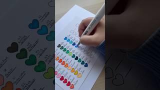 ASMR  swatching alcohol markers 