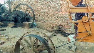 Wheat Flour Clean Machine-Diesel Old Black Engine-Amazing Starting Oil Diesel Engine