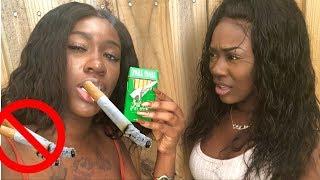 SMOKING CIGARETTE PRANK ON SISTER (GONE WRONG)