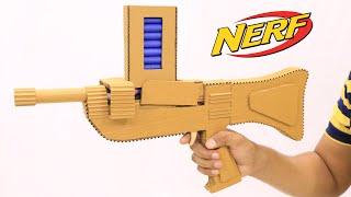 Homemade Nerf War Gun (Fully Automatic) DIY from Cardboard