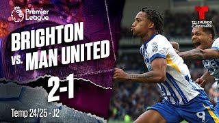 Highlights & Goles: Brighton vs. Manchester United 2-1 | Premier League | Telemundo Deportes