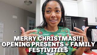 MERRY CHRISTMAS!! OPENING PRESENTS + FAMILY FESTIVITIES