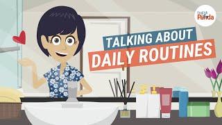 Talking about daily routines in English (present simple)