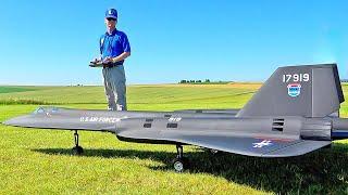 SELFMADE XXXL SR-71 US AIR FORCE BLACKBIRD LOCKHEED RC TURBINE JET FLIGHT DEMONSTRATION