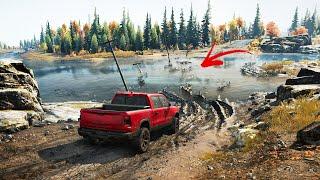 Extreme OffRoad Driving Simulator Game Crossing Dangerous River Spintires SnowRunner