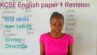 KCSE English paper 1 Revision/ oral skills