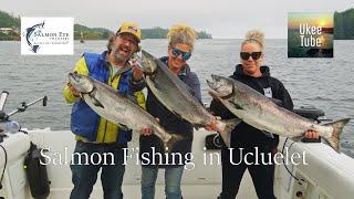 Fishing in Ucluelet, Chinook Salmon Fishing on Vancouver Island 4K