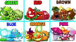 PVZ 2 - Random 16 Team Colorful Plants Battlez - Who Will Win?