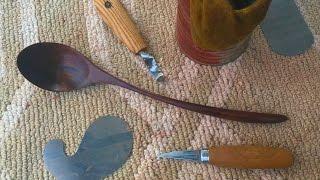 Hand Carved Black Walnut Spoon