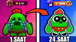 24 SAAT BOYUNCA SPİKE OYNADIM! KAÇ KUPA KASTIM? Brawl Stars