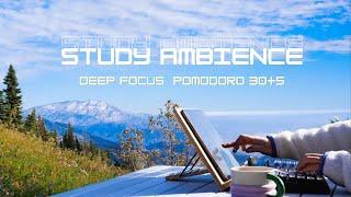 3-HOUR STUDY AMBIENCE ️ Relaxing Nature ASMR/ Stay Motivated/ STUDY WITH ME POMODORO TIMER