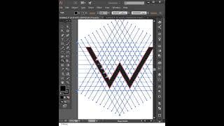 AW Logo Design With Grid Method#shorts #illustrator