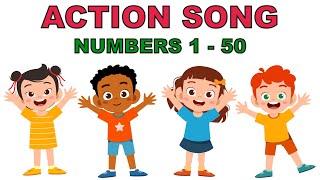 Numbers Song 1 to 50  🟥  Learn 1-50 Number Counting  🟩  Nursery Rhymes for Kids  🟨  Action Song