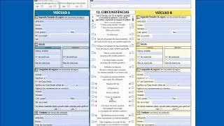 O que é importante preencher na declaração amigável de acidente automóvel.