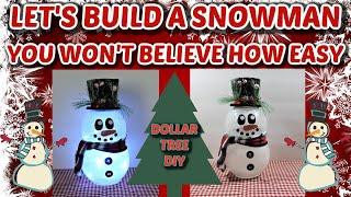 LIGHT UP SNOWMAN DIY USING DOLLAR TREE ITEMS