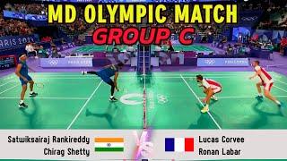 MD GROUP C OLYMPIC MATCH | Satwiksairaj Rankireddy/Chirag Shetty VS Lucas Corvee/Ronan Labar